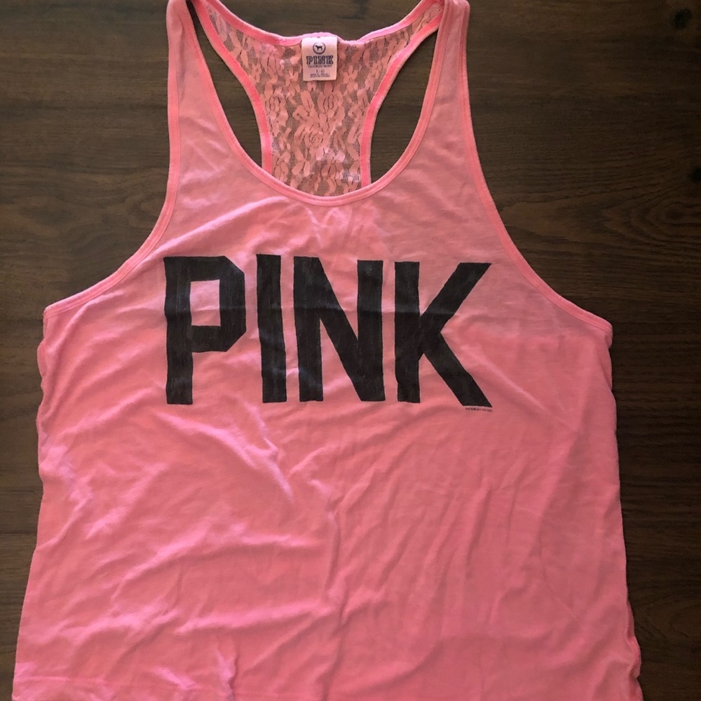 PINK Brand Hot Pink Tank Top Size Large